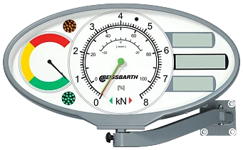 Simultananzeige RAL 7040 | analog, oval | Schwenkarm | 1 691 601 771