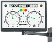 RAL 7016 | analog, rectangular | LCD, swivel arm, IR receiver | Display