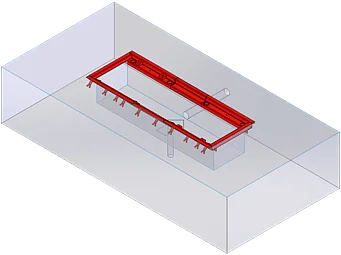 Fundamentrahmen BD 7xxx / 1000 mm | Spurweite 2800 mm | einteilig, ohne Arbeitsgrube | 1 691 880 702