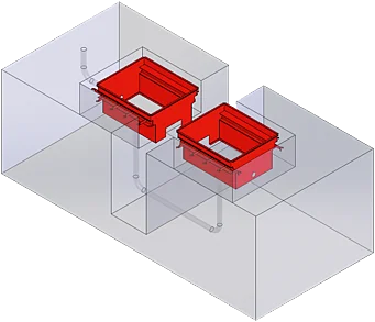 Einbauwanne BD 6xxx / 1000 mm | mit Arbeitsgrube | 1 691 811 082