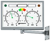 RAL 7040 | analog, rectangular | swivel arm, IR receiver | Display