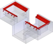 BD 8xxx / 1000 mm / 18 to | separated, with pit | Built-in frame BD 8xxx / 1000 mm / 18 to | separated, with pit | Built-in frame