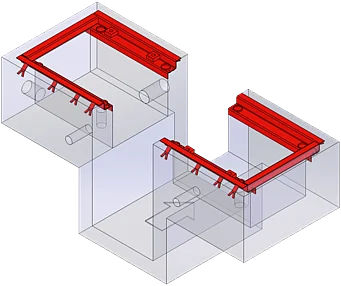 Fundamentrahmen BD 7xxx / 1000 mm | zweiteilig, mit Arbeitsgrube | 1 691 880 700